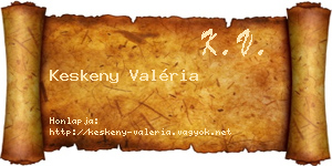 Keskeny Valéria névjegykártya