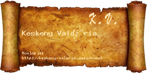 Keskeny Valéria névjegykártya